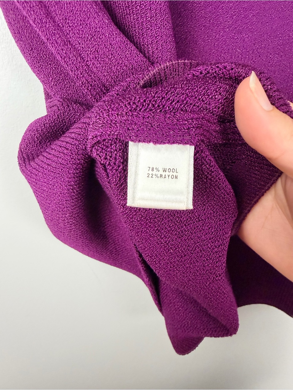 St. John Purple wool blend Santana knit skirt size 12 - Picture 5 of 6